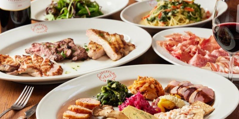 【スタンダードコース】2時間飲み放題付ピッツァ・パスタ・銘柄肉グリルを楽しめるコスパ抜群7,500円全12品