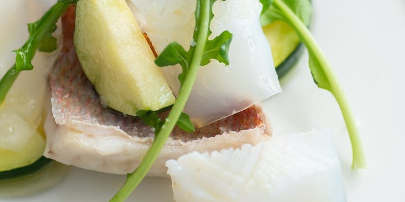 【天橋立マリアージュA】前菜からスープ、丹後産甘鯛など全5品