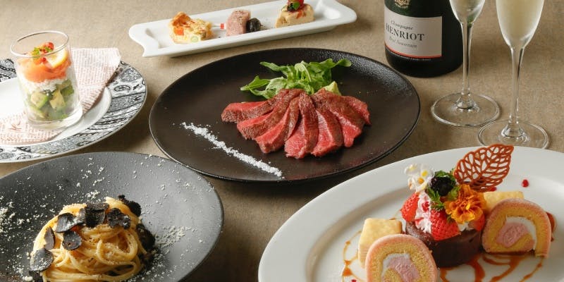 【Anniversary Dinner TRADソファ席】和牛Steak×Toast to Your Special Night アニバーサリープレート