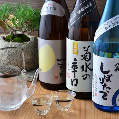 豊富な日本酒の品揃え