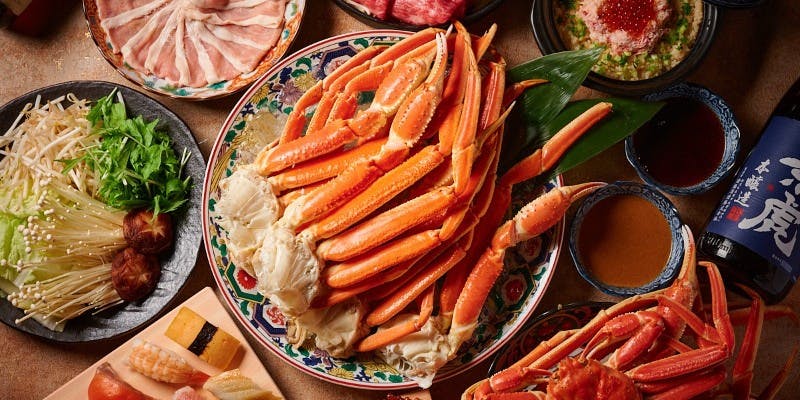 2L本ズワイ蟹＆特上寿司＆すきしゃぶ食べ放題コース　約70種類＋オープン記念・12月15日来店まで