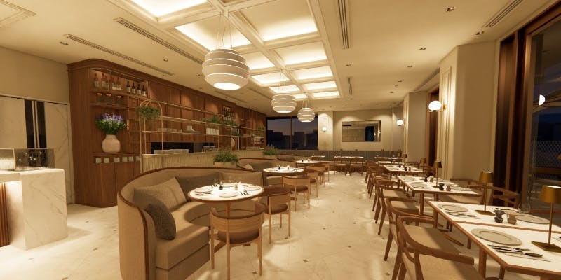 サラベス 表参道店のシックな店内の様子