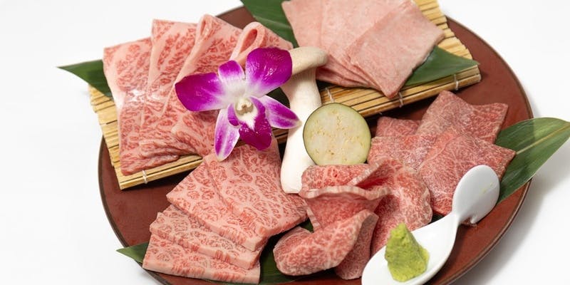 極厚花咲トロ牛タンと仙台牛三種の饗宴コース ～赤ワイン付き～