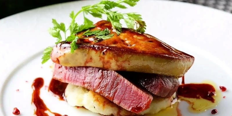 【LunchCcourse】極上牛フィレ肉とフォアグラのロッシーニ風etc..
