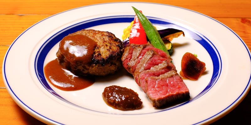 【神戸牛ステーキ＆ハンバーグディナーセット】計5品