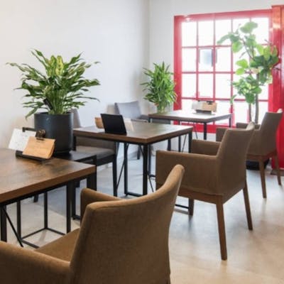 落ち着いた雰囲気の店内空間