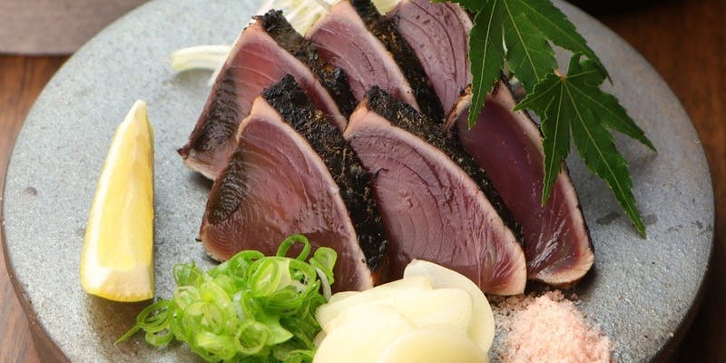 【わくらお試しコース】名物カツオの藁焼きなど/全5品＋2H飲み放題