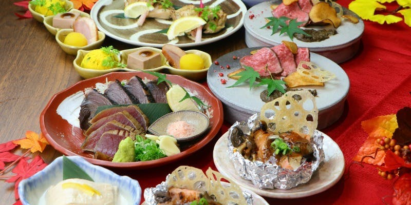 【紀州コース】三色ちらし寿司や黒毛和牛、贅沢尽くし/全9品＋2H飲み放題