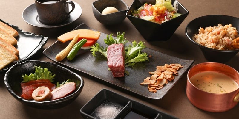 シーフード＆国産サーロインステーキコース