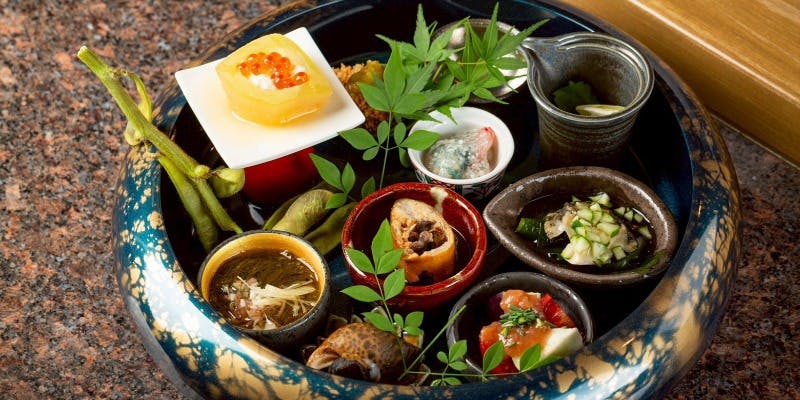 【暁コース】季節の魚のお造り、鮨9貫、あて盛り10種等（全24品）＋飲み放題