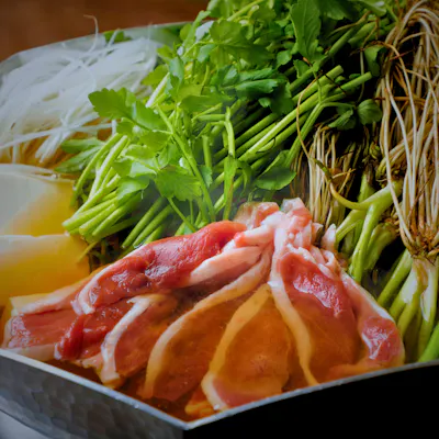 季節限定の鴨芹鍋