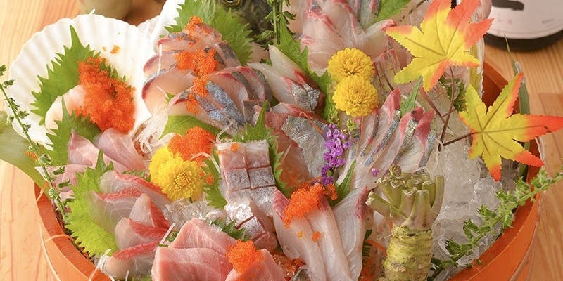 忘年会コース　生本鮪入り豪華刺し盛りと旬の漁師料理　2時間飲み放題付き