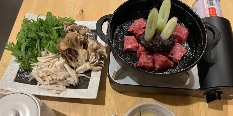【すき焼きコース】本日のお肉の前菜やすき焼きなど、自慢の逸品を堪能