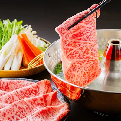 特製わりしたで味わう松阪牛すき焼きと和牛しゃぶしゃぶ御膳