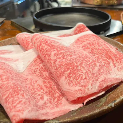 新鮮な食材を使用したしゃぶしゃぶ