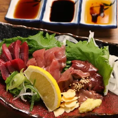 新鮮な京鴨のお造り盛り合わせ