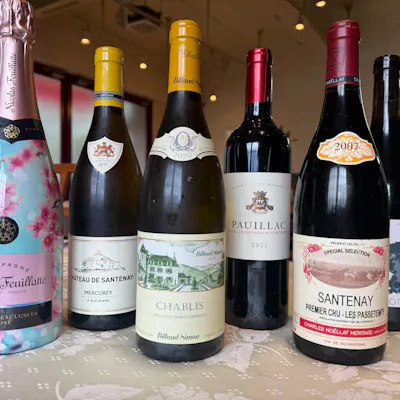豊富なワインセレクション