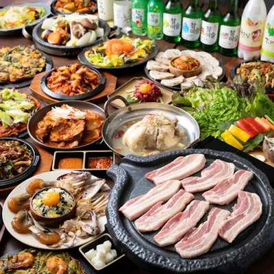 鹿児島県産鶏の絶品タッカンマリとホロホロ牛カルビ煮込みを堪能