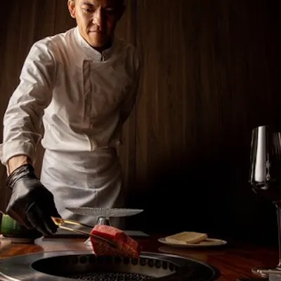 専属の焼き師によるフルアテンドサービス