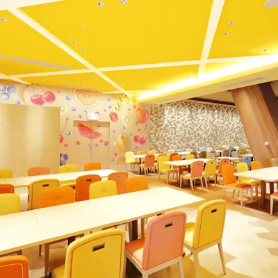 テーマで彩られた広々とした空間で愉しむ賑やかなひととき