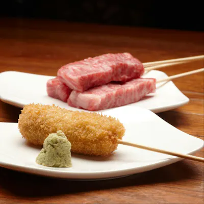 揚げたてを堪能。ランチ限定!旬の串カツをお手軽に