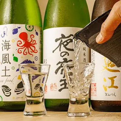 江戸前鮨や魚介料理とともに楽しむ厳選された日本酒や焼酎を堪能
