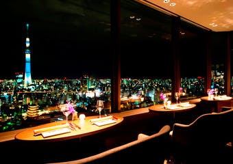 THE DINING シノワ 唐紅花＆鉄板フレンチ 蒔絵／浅草ビューホテル27F
