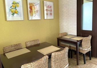 ボリュームたっぷりの前菜とフルーツを使ったパスタのお店