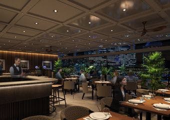 鉄板焼をメインとしたコース料理のほか、横浜ロイヤルパークホテルで親しまれてきた伝統の味を継承したメニューを展開します。